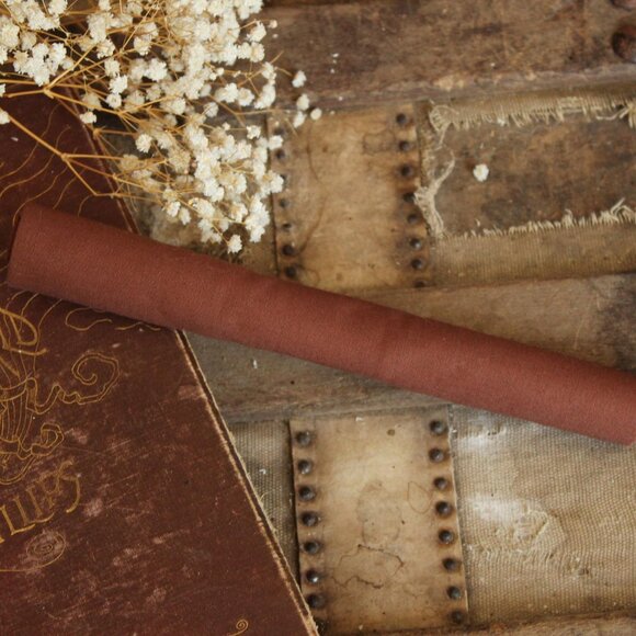 Vintage Fabric Fat Quarter, Brown Cotton Quilt Fabric Scrap, 18x22" - Picture 2 of 10